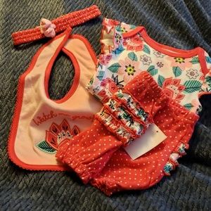 3-6 months Girls 7 Pc. Summer short sets